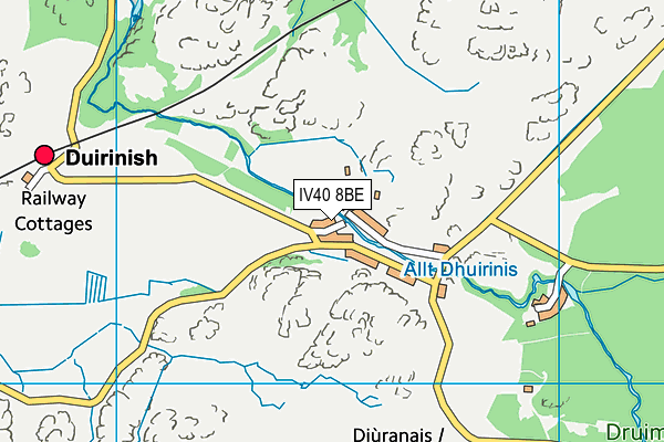 IV40 8BE map - OS VectorMap District (Ordnance Survey) IV40 8BE map - OS VectorMap District (Ordnance Survey)