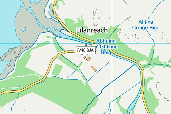 IV40 8JA map - OS VectorMap District (Ordnance Survey)