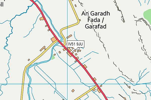 IV51 9JU map - OS VectorMap District (Ordnance Survey)