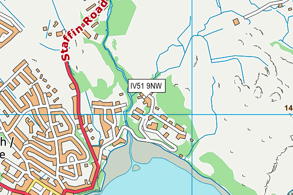 IV51 9NW map - OS VectorMap District (Ordnance Survey)