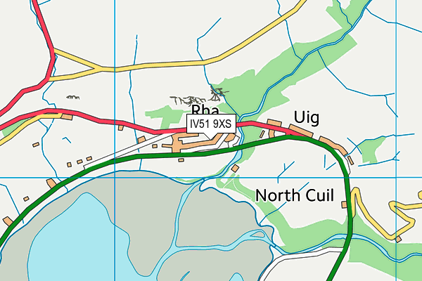 IV51 9XS map - OS VectorMap District (Ordnance Survey)