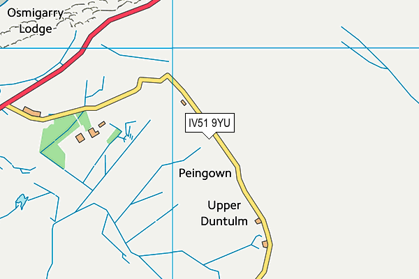 IV51 9YU map - OS VectorMap District (Ordnance Survey)