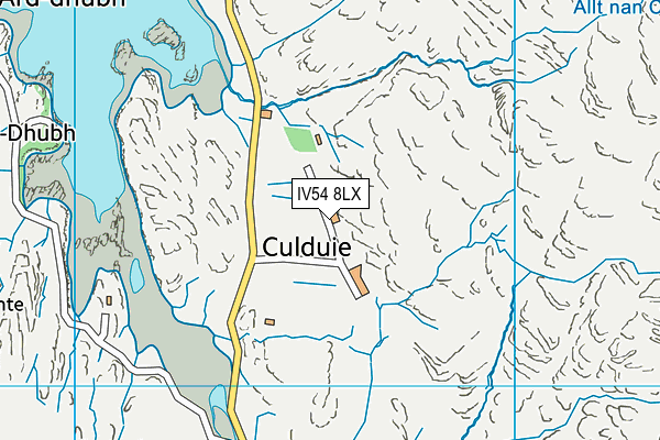 IV54 8LX map - OS VectorMap District (Ordnance Survey)