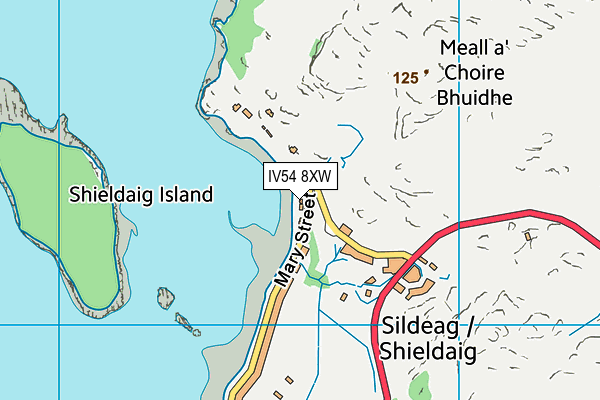 IV54 8XW map - OS VectorMap District (Ordnance Survey)