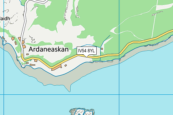 IV54 8YL map - OS VectorMap District (Ordnance Survey)