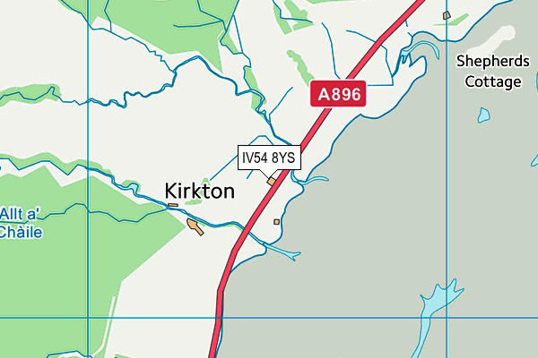 IV54 8YS map - OS VectorMap District (Ordnance Survey)