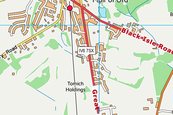 IV6 7SX map - OS VectorMap District (Ordnance Survey)