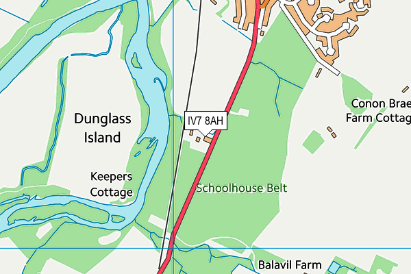 IV7 8AH map - OS VectorMap District (Ordnance Survey) IV7 8AH map - OS VectorMap District (Ordnance Survey)