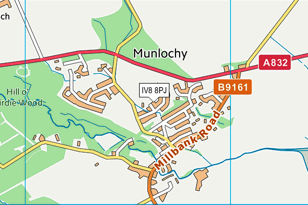 IV8 8PJ map - OS VectorMap District (Ordnance Survey) IV8 8PJ map - OS VectorMap District (Ordnance Survey)