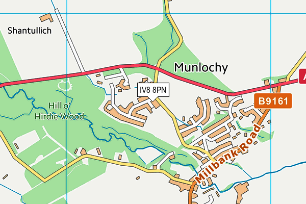 IV8 8PN map - OS VectorMap District (Ordnance Survey) IV8 8PN map - OS VectorMap District (Ordnance Survey)