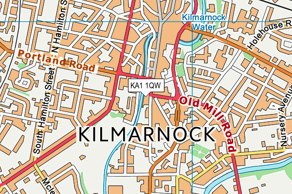 KA1 1QW map - OS VectorMap District (Ordnance Survey) KA1 1QW map - OS VectorMap District (Ordnance Survey)