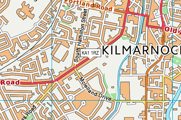 KA1 1RZ map - OS VectorMap District (Ordnance Survey) KA1 1RZ map - OS VectorMap District (Ordnance Survey)