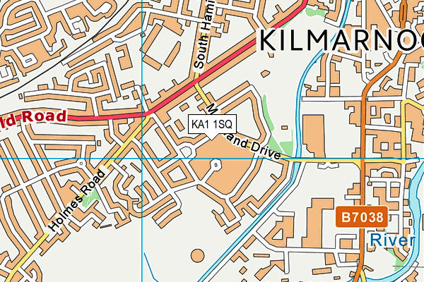 KA1 1SQ map - OS VectorMap District (Ordnance Survey) KA1 1SQ map - OS VectorMap District (Ordnance Survey)