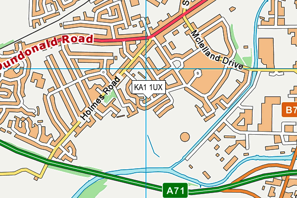 KA1 1UX map - OS VectorMap District (Ordnance Survey) KA1 1UX map - OS VectorMap District (Ordnance Survey)