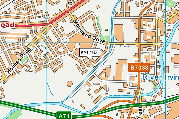 KA1 1UZ map - OS VectorMap District (Ordnance Survey) KA1 1UZ map - OS VectorMap District (Ordnance Survey)