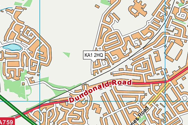 KA1 2HQ map - OS VectorMap District (Ordnance Survey) KA1 2HQ map - OS VectorMap District (Ordnance Survey)