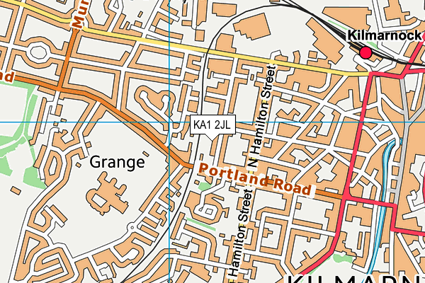 KA1 2JL map - OS VectorMap District (Ordnance Survey) KA1 2JL map - OS VectorMap District (Ordnance Survey)
