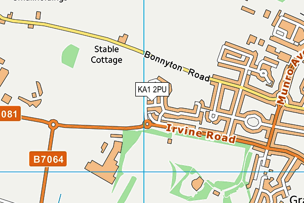 KA1 2PU map - OS VectorMap District (Ordnance Survey) KA1 2PU map - OS VectorMap District (Ordnance Survey)