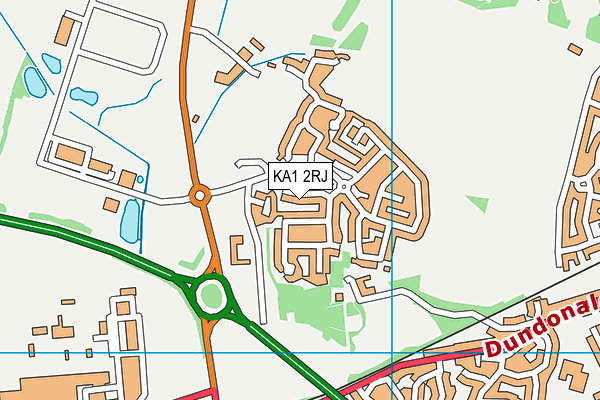 KA1 2RJ map - OS VectorMap District (Ordnance Survey) KA1 2RJ map - OS VectorMap District (Ordnance Survey)