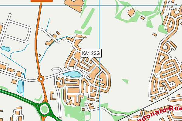 KA1 2SG map - OS VectorMap District (Ordnance Survey) KA1 2SG map - OS VectorMap District (Ordnance Survey)