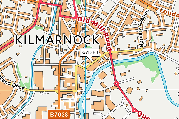 KA1 3HJ map - OS VectorMap District (Ordnance Survey) KA1 3HJ map - OS VectorMap District (Ordnance Survey)
