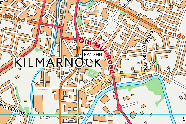 KA1 3HN map - OS VectorMap District (Ordnance Survey) KA1 3HN map - OS VectorMap District (Ordnance Survey)