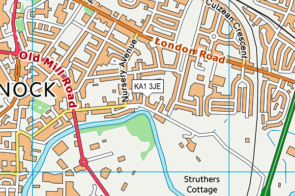 KA1 3JE map - OS VectorMap District (Ordnance Survey) KA1 3JE map - OS VectorMap District (Ordnance Survey)