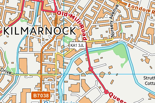 KA1 3JL map - OS VectorMap District (Ordnance Survey) KA1 3JL map - OS VectorMap District (Ordnance Survey)