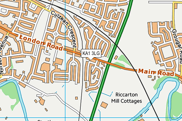 KA1 3LG map - OS VectorMap District (Ordnance Survey) KA1 3LG map - OS VectorMap District (Ordnance Survey)