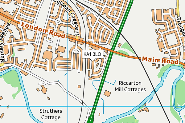 KA1 3LQ map - OS VectorMap District (Ordnance Survey) KA1 3LQ map - OS VectorMap District (Ordnance Survey)