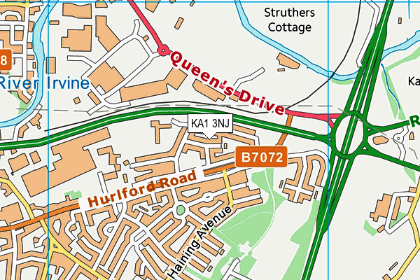 KA1 3NJ map - OS VectorMap District (Ordnance Survey) KA1 3NJ map - OS VectorMap District (Ordnance Survey)