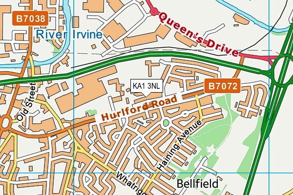 KA1 3NL map - OS VectorMap District (Ordnance Survey) KA1 3NL map - OS VectorMap District (Ordnance Survey)