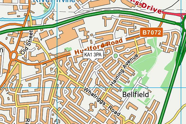 KA1 3PA map - OS VectorMap District (Ordnance Survey) KA1 3PA map - OS VectorMap District (Ordnance Survey)