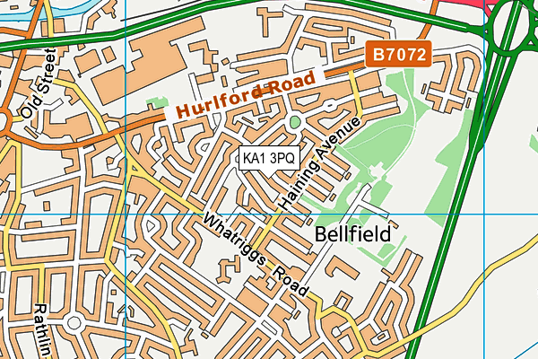KA1 3PQ map - OS VectorMap District (Ordnance Survey) KA1 3PQ map - OS VectorMap District (Ordnance Survey)
