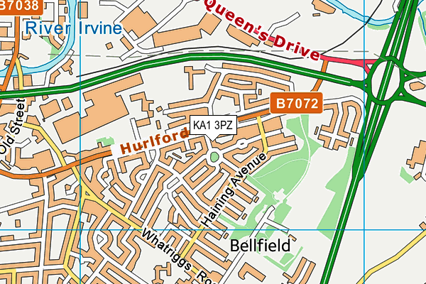 KA1 3PZ map - OS VectorMap District (Ordnance Survey) KA1 3PZ map - OS VectorMap District (Ordnance Survey)