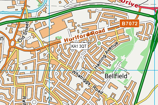 KA1 3QT map - OS VectorMap District (Ordnance Survey) KA1 3QT map - OS VectorMap District (Ordnance Survey)