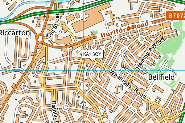 KA1 3QY map - OS VectorMap District (Ordnance Survey) KA1 3QY map - OS VectorMap District (Ordnance Survey)