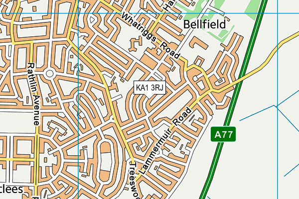 KA1 3RJ map - OS VectorMap District (Ordnance Survey) KA1 3RJ map - OS VectorMap District (Ordnance Survey)