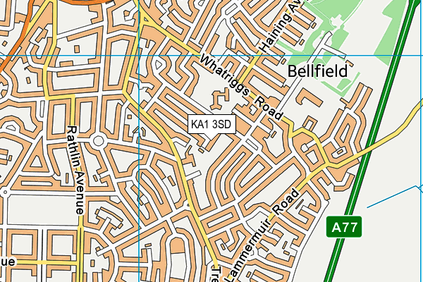 KA1 3SD map - OS VectorMap District (Ordnance Survey)