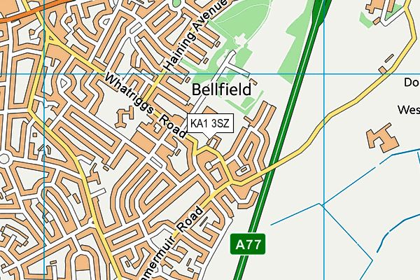 KA1 3SZ map - OS VectorMap District (Ordnance Survey) KA1 3SZ map - OS VectorMap District (Ordnance Survey)