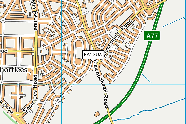 KA1 3UA map - OS VectorMap District (Ordnance Survey) KA1 3UA map - OS VectorMap District (Ordnance Survey)