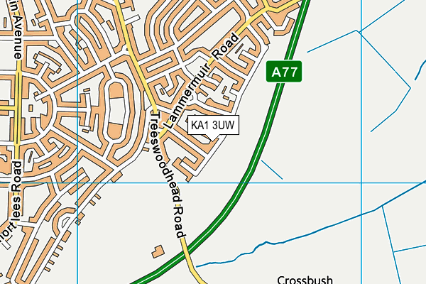 KA1 3UW map - OS VectorMap District (Ordnance Survey) KA1 3UW map - OS VectorMap District (Ordnance Survey)