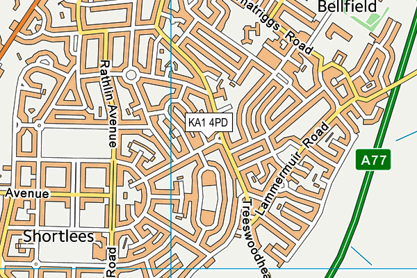 KA1 4PD map - OS VectorMap District (Ordnance Survey) KA1 4PD map - OS VectorMap District (Ordnance Survey)