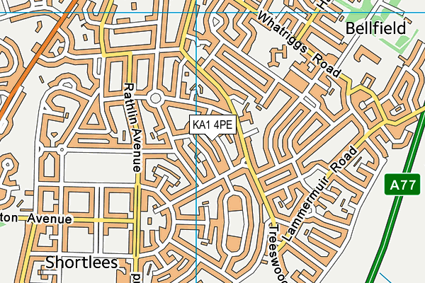 KA1 4PE map - OS VectorMap District (Ordnance Survey) KA1 4PE map - OS VectorMap District (Ordnance Survey)