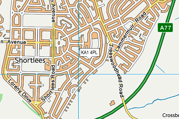 KA1 4PL map - OS VectorMap District (Ordnance Survey) KA1 4PL map - OS VectorMap District (Ordnance Survey)