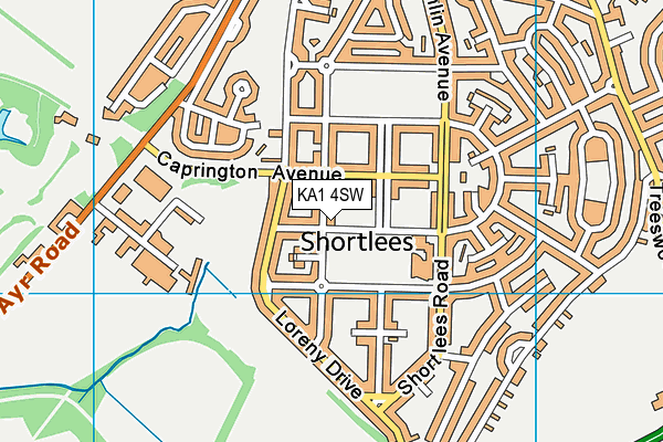 KA1 4SW map - OS VectorMap District (Ordnance Survey) KA1 4SW map - OS VectorMap District (Ordnance Survey)