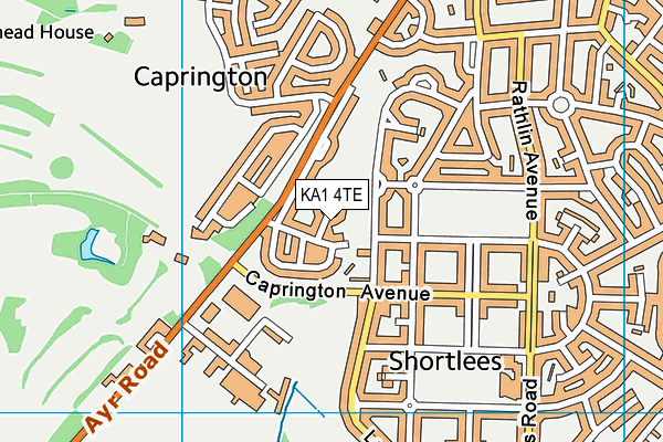 KA1 4TE map - OS VectorMap District (Ordnance Survey) KA1 4TE map - OS VectorMap District (Ordnance Survey)