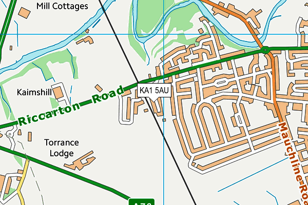 KA1 5AU map - OS VectorMap District (Ordnance Survey) KA1 5AU map - OS VectorMap District (Ordnance Survey)