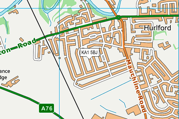 KA1 5BJ map - OS VectorMap District (Ordnance Survey) KA1 5BJ map - OS VectorMap District (Ordnance Survey)