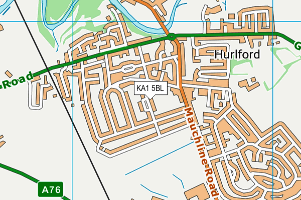 KA1 5BL map - OS VectorMap District (Ordnance Survey) KA1 5BL map - OS VectorMap District (Ordnance Survey)